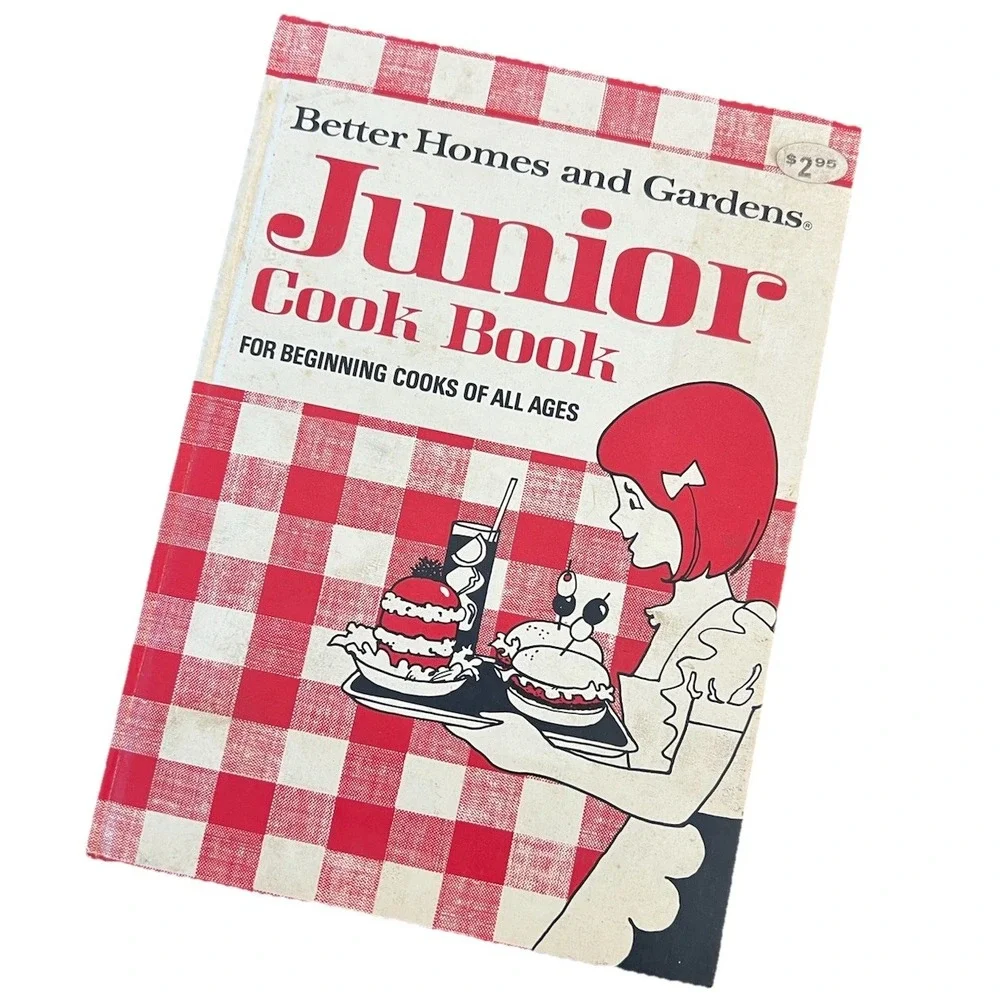 Better Homes and Gardens Junior Cook Book 1977 Revised Edition Red Gingham 70s